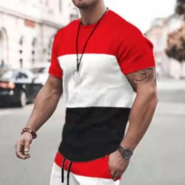 Camiseta solta estampada xadrez masculina, roupa casual de férias, saída diária, top de manga curta, extragrande, macia, Novo, 2023 - Image 23