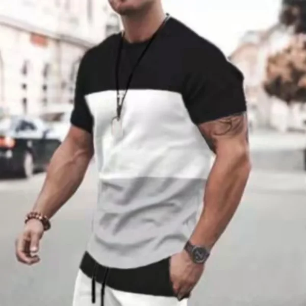 Camiseta solta estampada xadrez masculina, roupa casual de férias, saída diária, top de manga curta, extragrande, macia, Novo, 2023 - Image 17