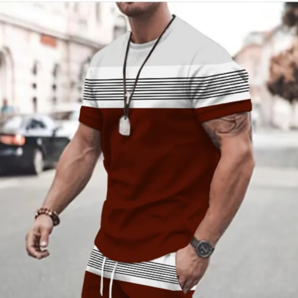 Camiseta solta estampada xadrez masculina, roupa casual de férias, saída diária, top de manga curta, extragrande, macia, Novo, 2023 - Image 18