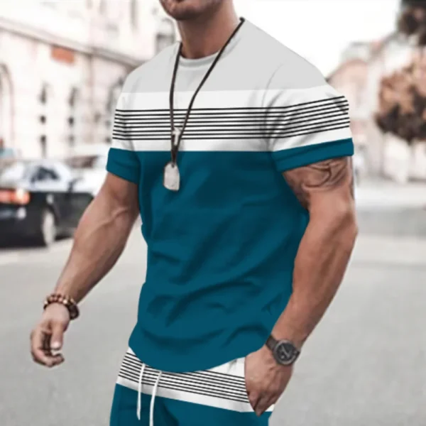 Camiseta solta estampada xadrez masculina, roupa casual de férias, saída diária, top de manga curta, extragrande, macia, Novo, 2023 - Image 12