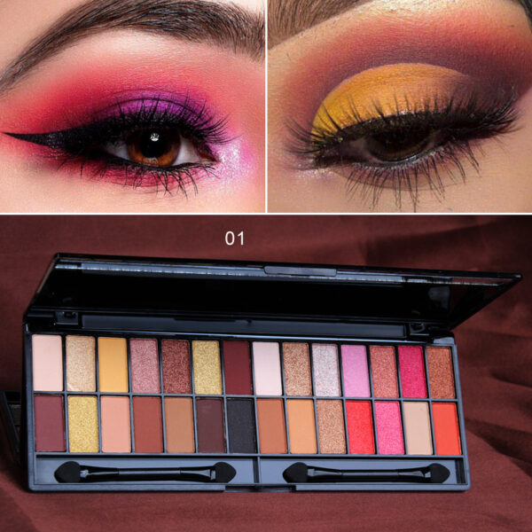 Paleta de Sombra Impermeável com Escova, Sombra de Olhos Nude, Maquiagem, Longa Duração, 28 Cores, Cosméticos, TSLM1 - Image 12