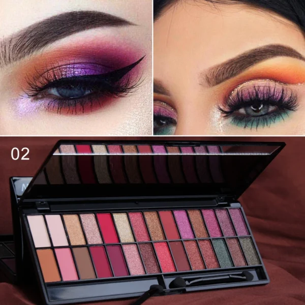 Paleta de Sombra Impermeável com Escova, Sombra de Olhos Nude, Maquiagem, Longa Duração, 28 Cores, Cosméticos, TSLM1 - Image 3