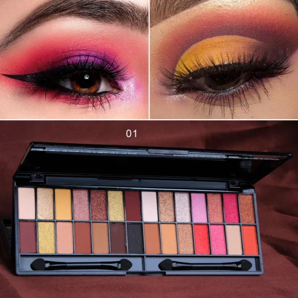 Paleta de Sombra Impermeável com Escova, Sombra de Olhos Nude, Maquiagem, Longa Duração, 28 Cores, Cosméticos, TSLM1 - Image 4