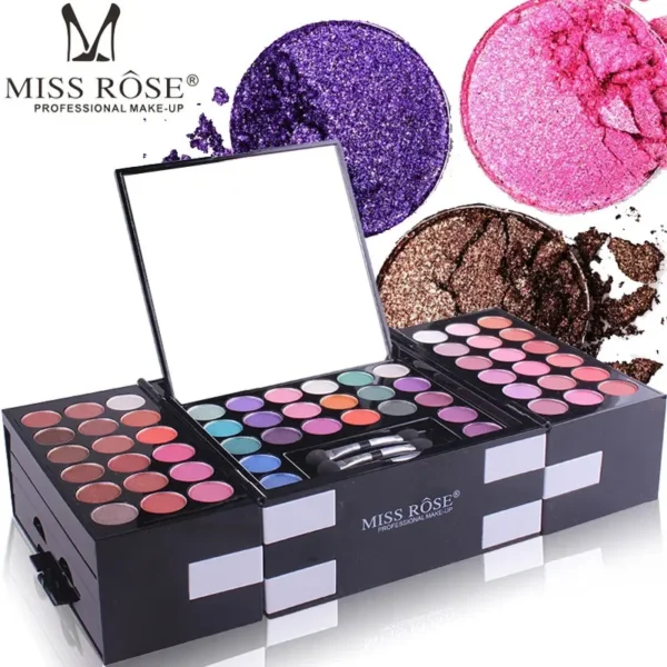 Miss Rose Professional Makeup 194 Color Matte Shimmer Palette Cosmetic Foundation Powder Blush Eyebrow Contouring Beauty Kit Box - Image 7